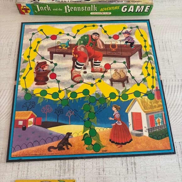 Rare, vintage 1958 Transogram Jack and the Beanstalk Adventure Game - Picture 3 of 10